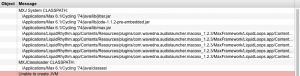 Max Console showing Liquid Rhythm is unable to create a JVM