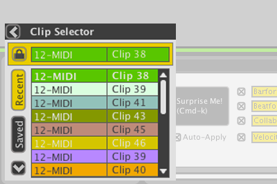 Liquid Rhythm Clip Selector