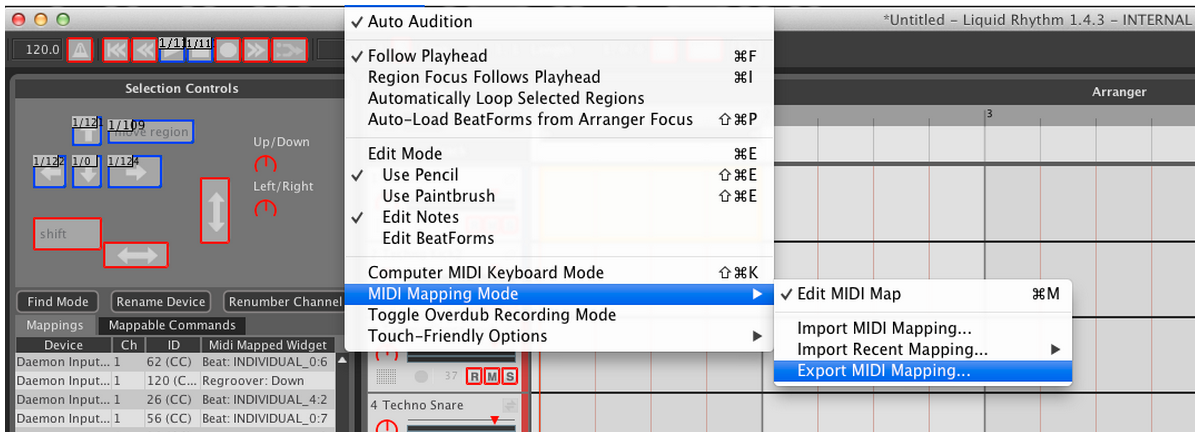 Midi mapping